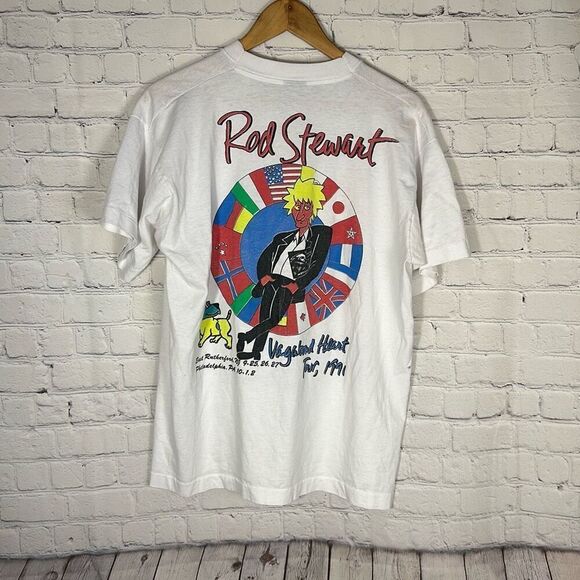 Rod Stewart Vagabond Heart Tour 1991 T-Shirt XL VTG 90s Band Music Rock - Picture 5 of 8